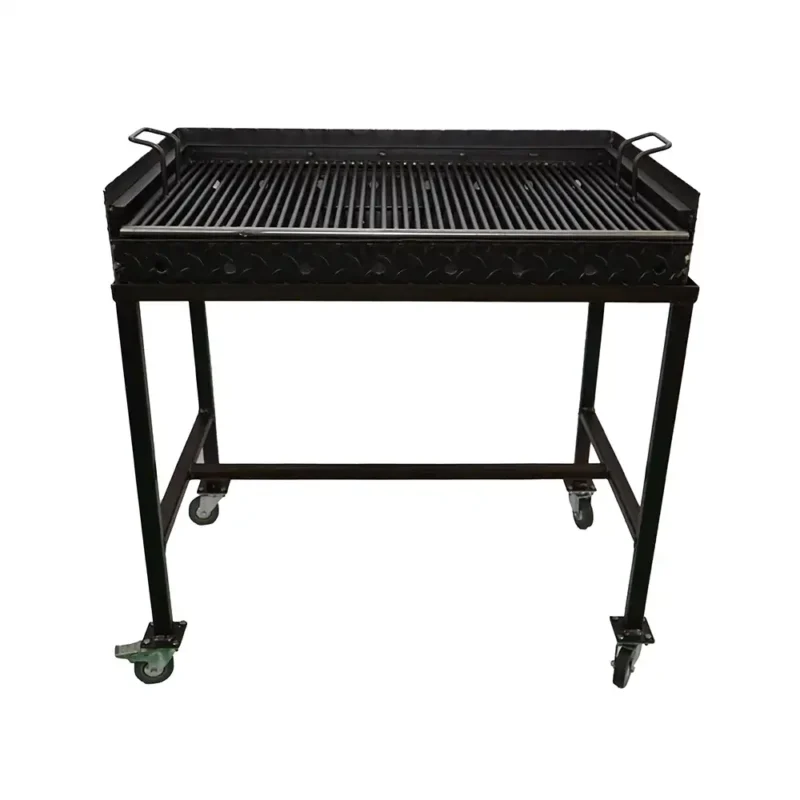 Gratar pe carbuni, 80x50 cu cadru si roti