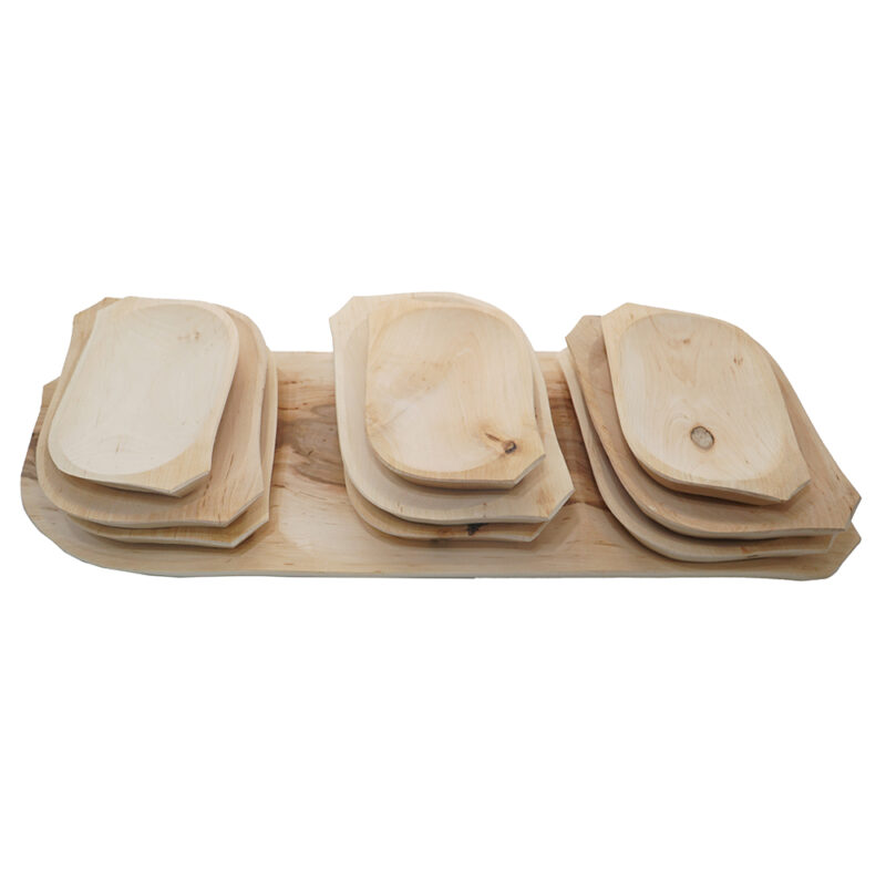 Platou lemn de arin 9+1 59x22x2.5cm