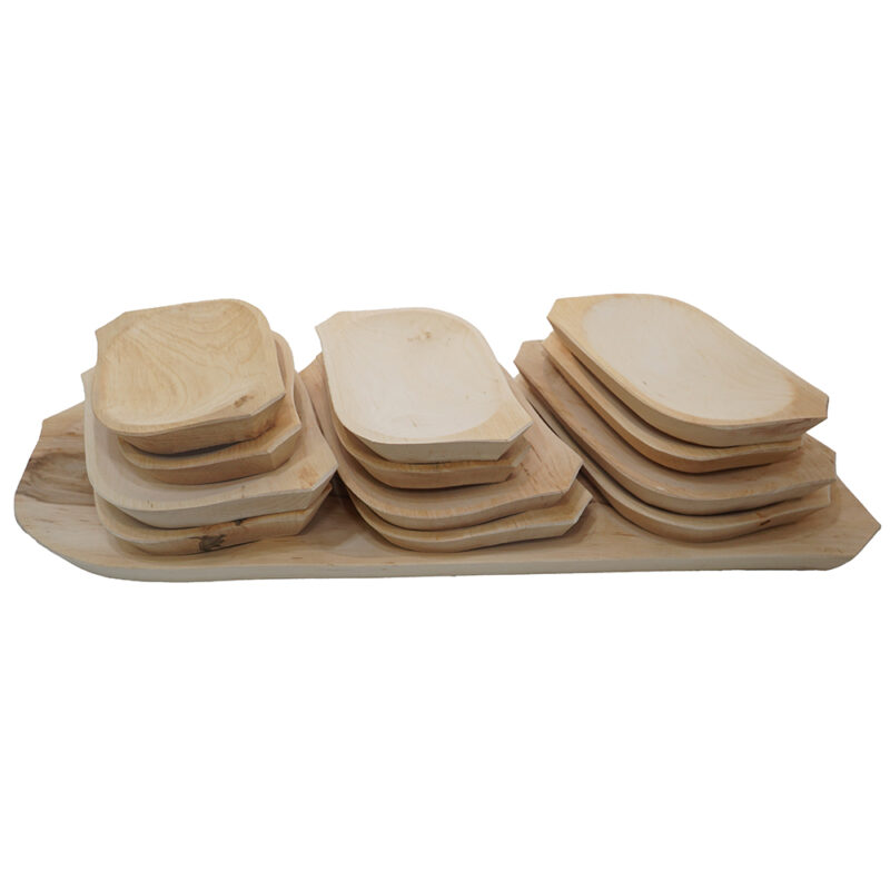 Platou lemn de arin 12+1 59x22x2.5cm