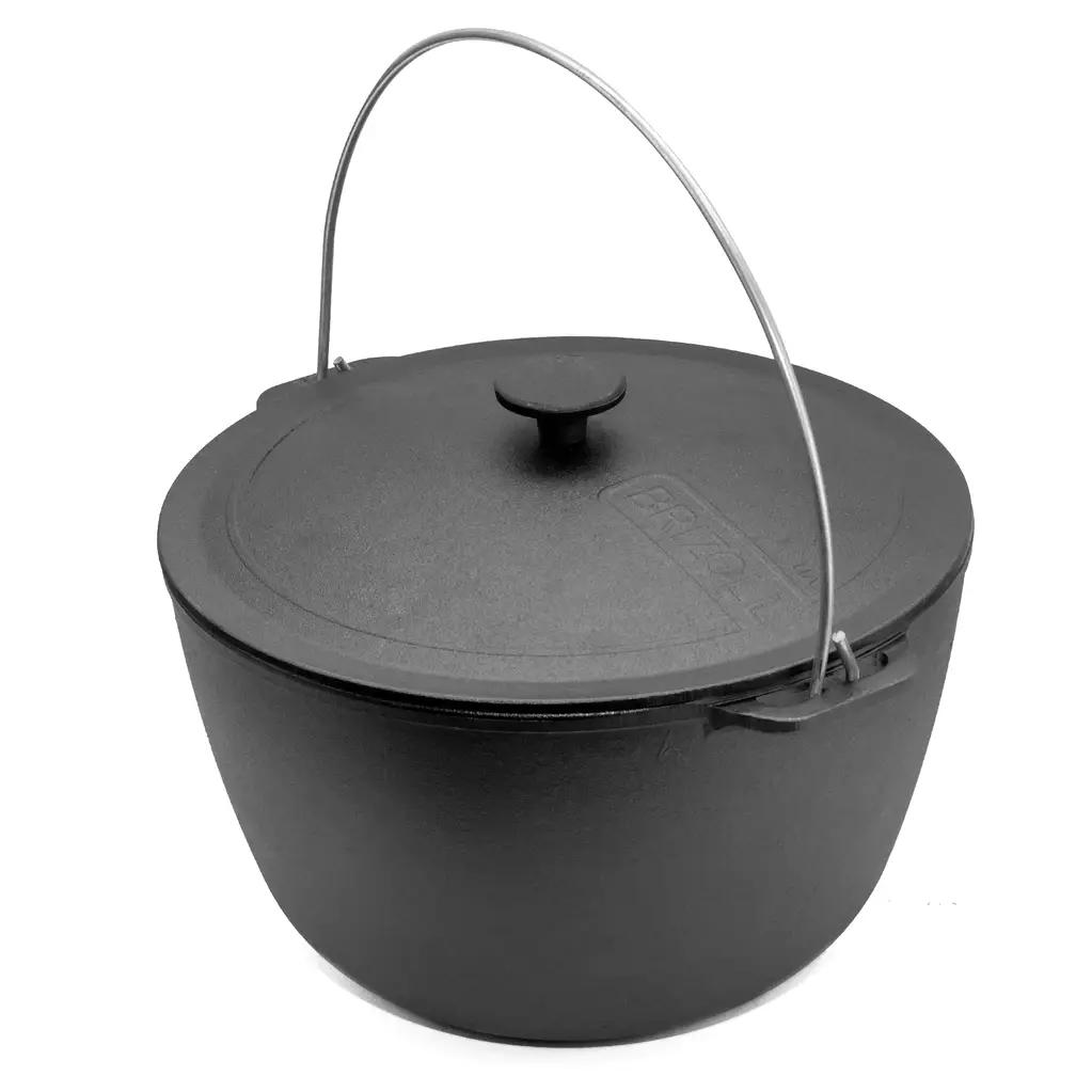 Ceaun din fonta, cu capac 10L