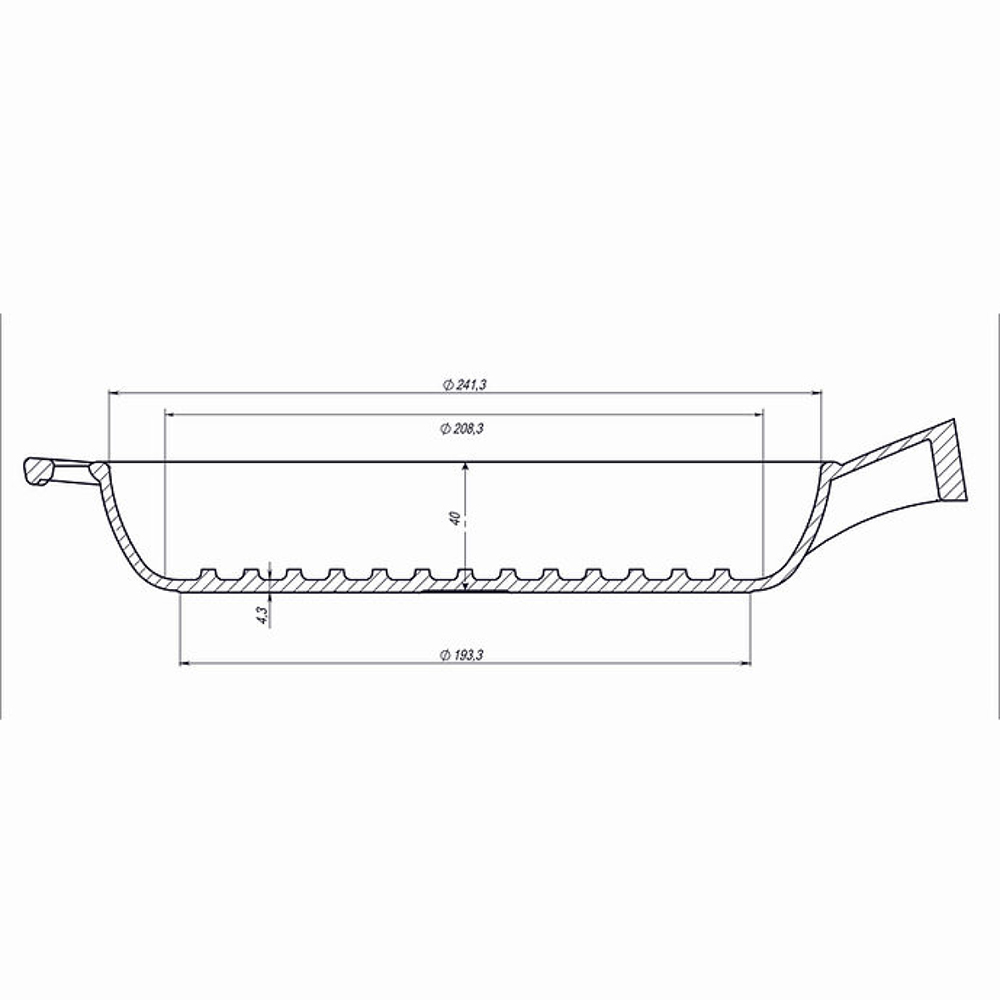 Tigaie fonta grill adanca, 24 cm T308 - imagine 4
