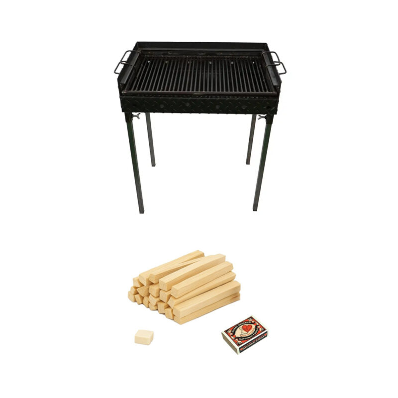 Gratar pe carbuni, 60x37x3mm cu 2 nivele